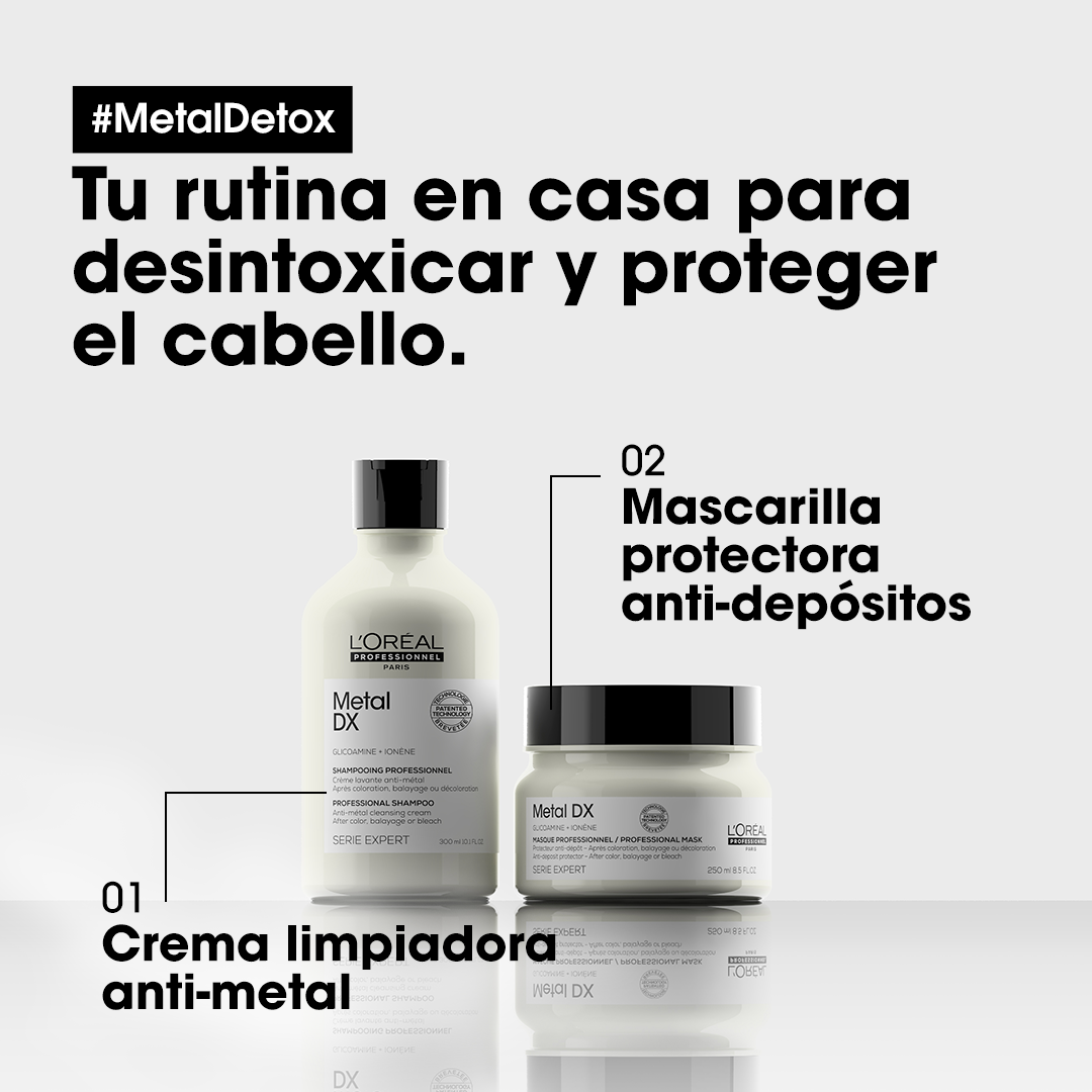 Mascarilla profesional Metal Detox desintoxicación L'Oréal Professionnel 250ml