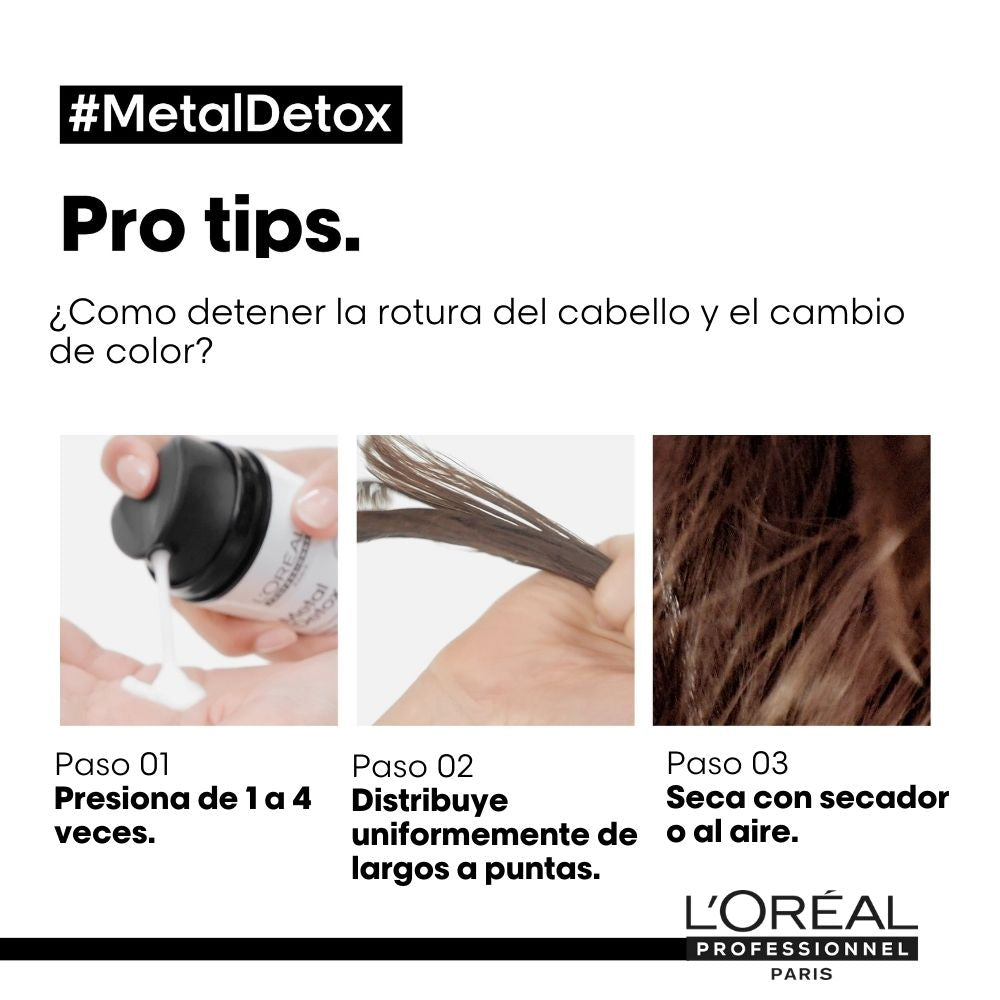 Crema para peinar protección UV Metal Detox Anti-Quiebre para Cabello Dañado 100ml Loreal Professionnel