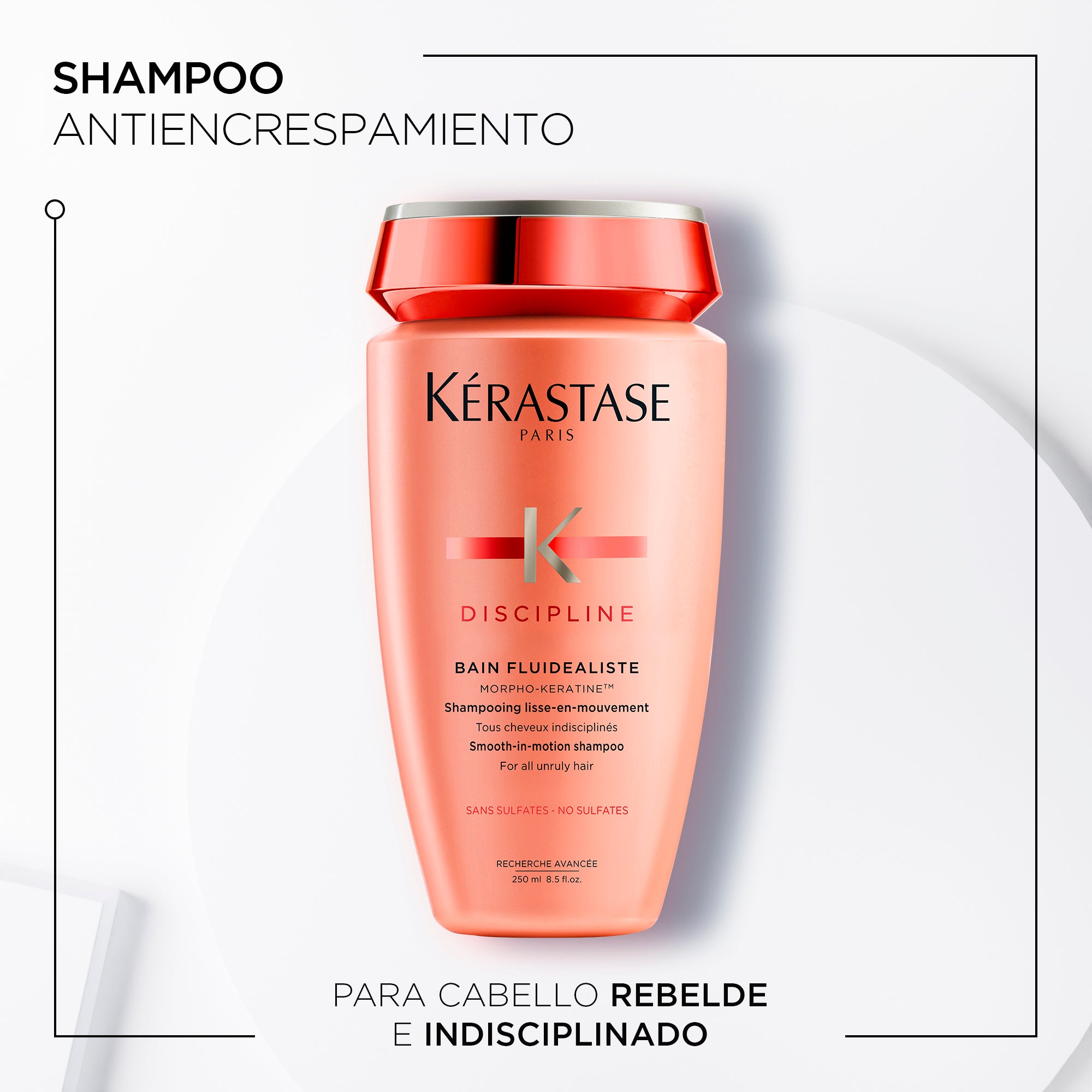 Shampoo Kérastase Discipline Fluidealiste control frizz sin sulfatos 250ml