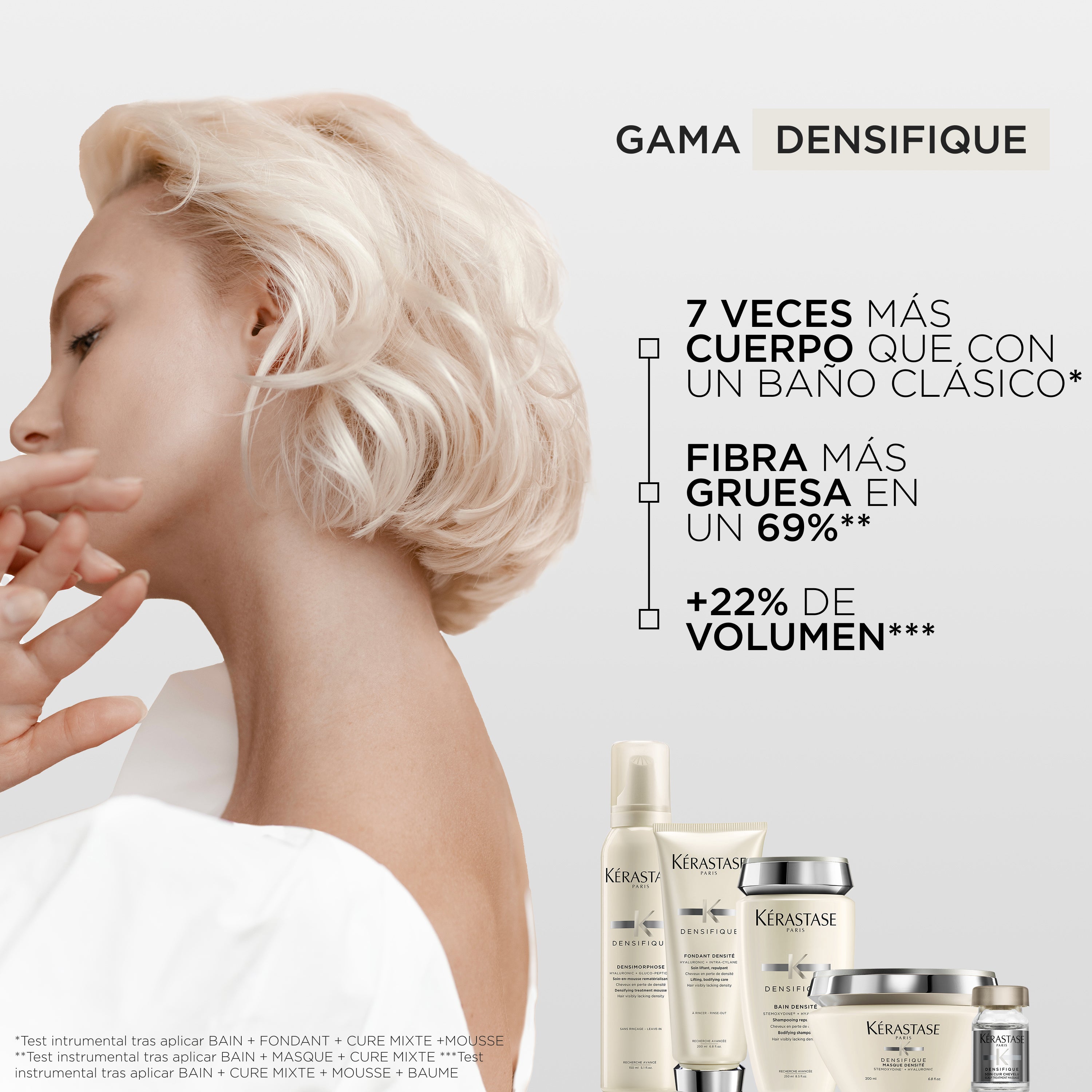 Shampoo Kérastase Densifique para mujer engrosa cabello fino 250ml