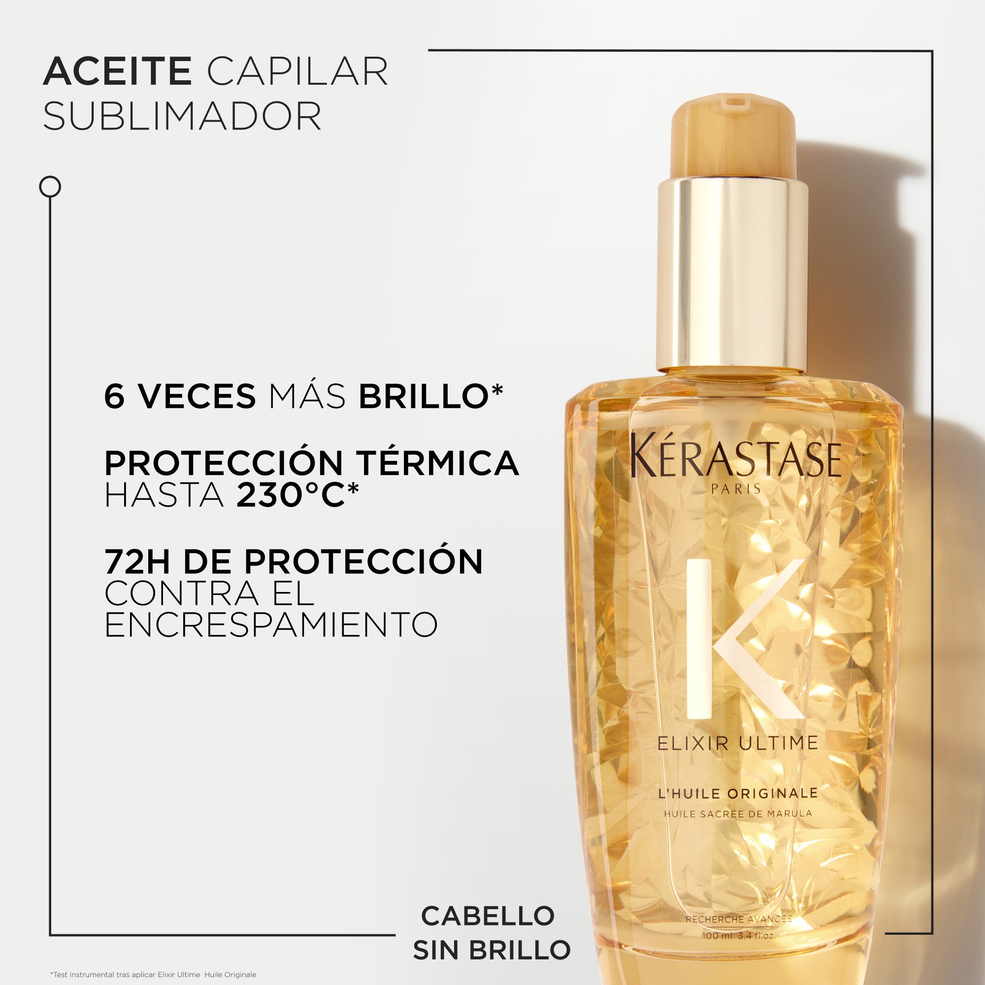 Aceite Kérastase Elixir Ultime L'Huile Original aporta brillo 100ml