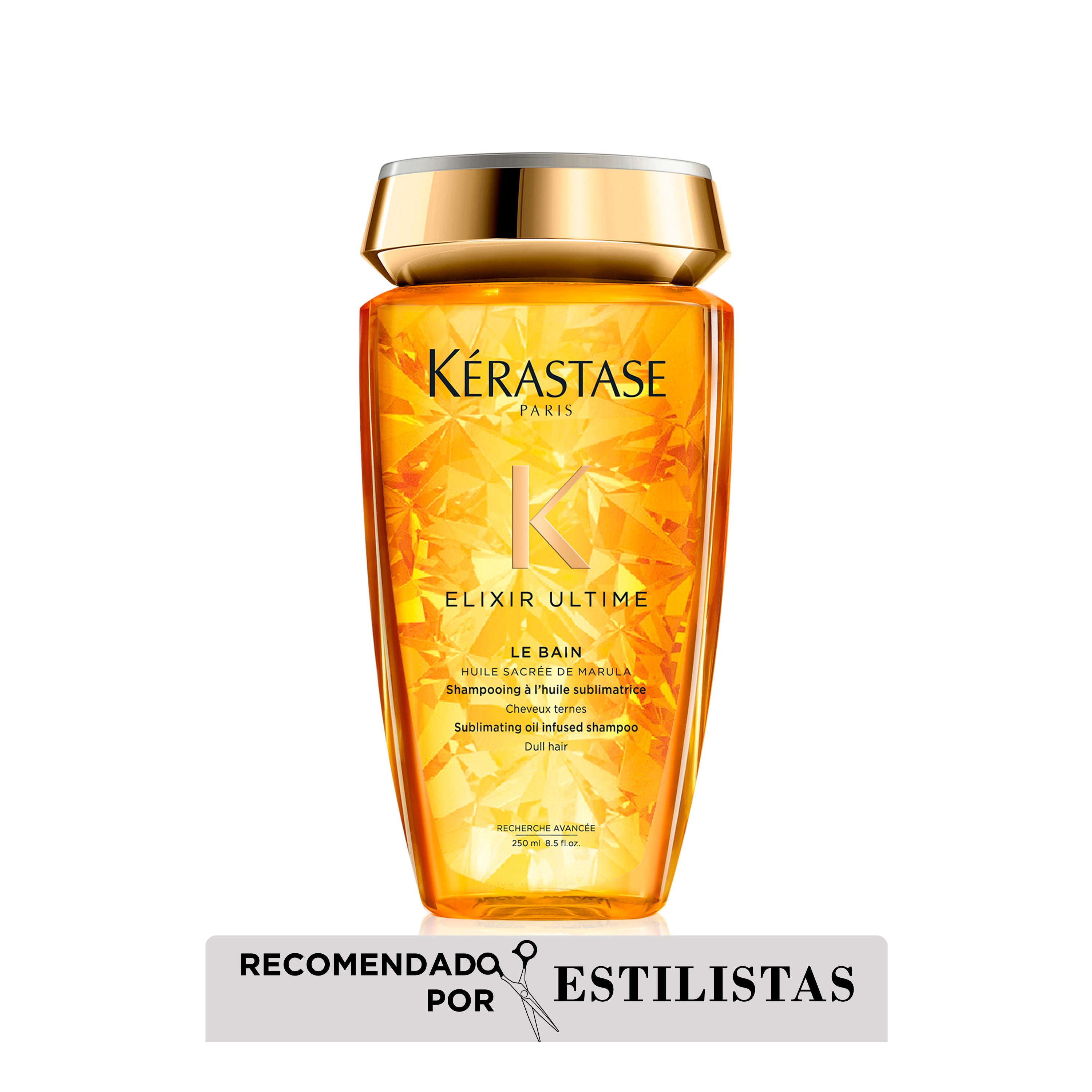 Shampoo Kérastase Elixir Ultime aporta brillo a cabello opaco 250ml