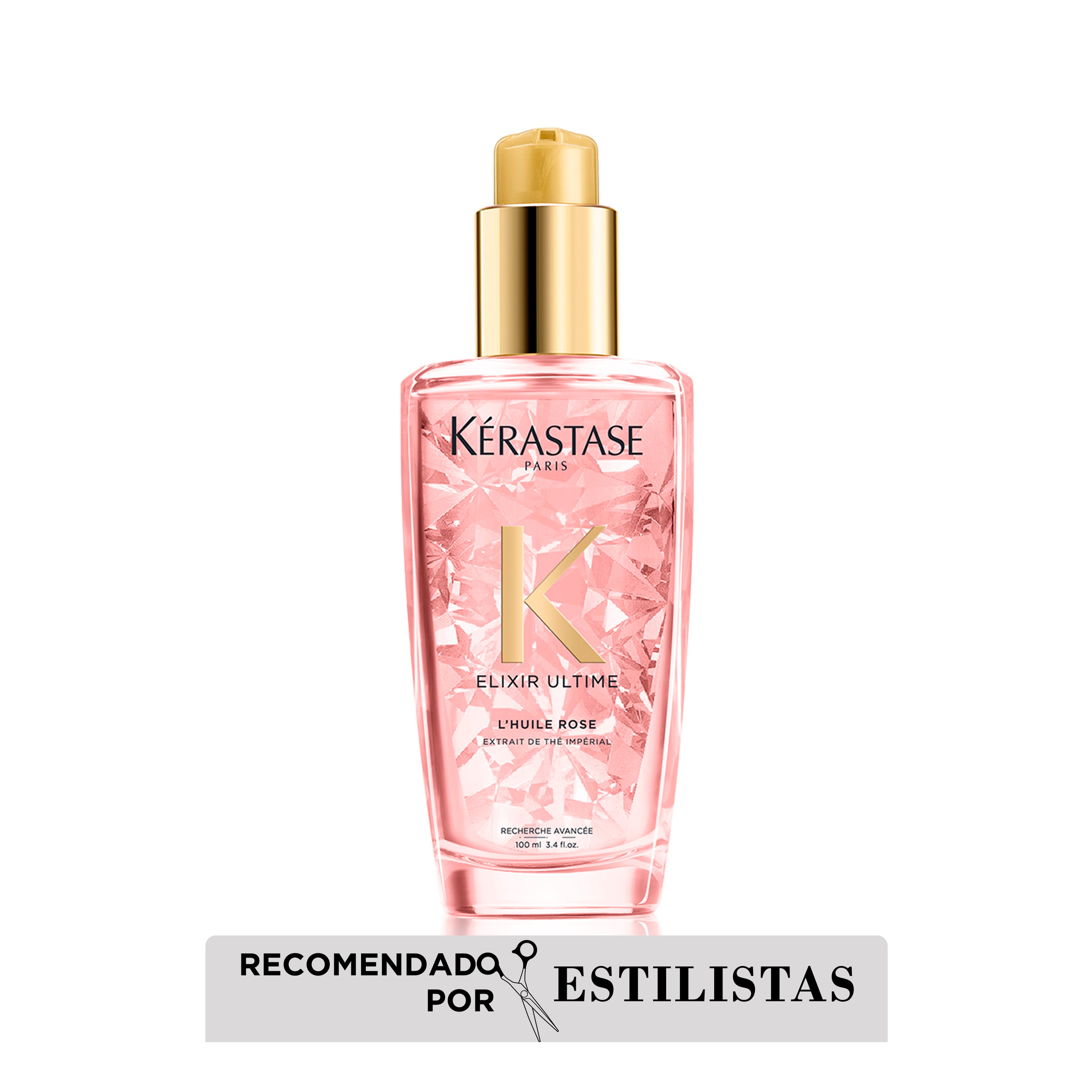 Aceite Kérastase Elixir Ultime Ultime Rose brillo cabello con color 100ml