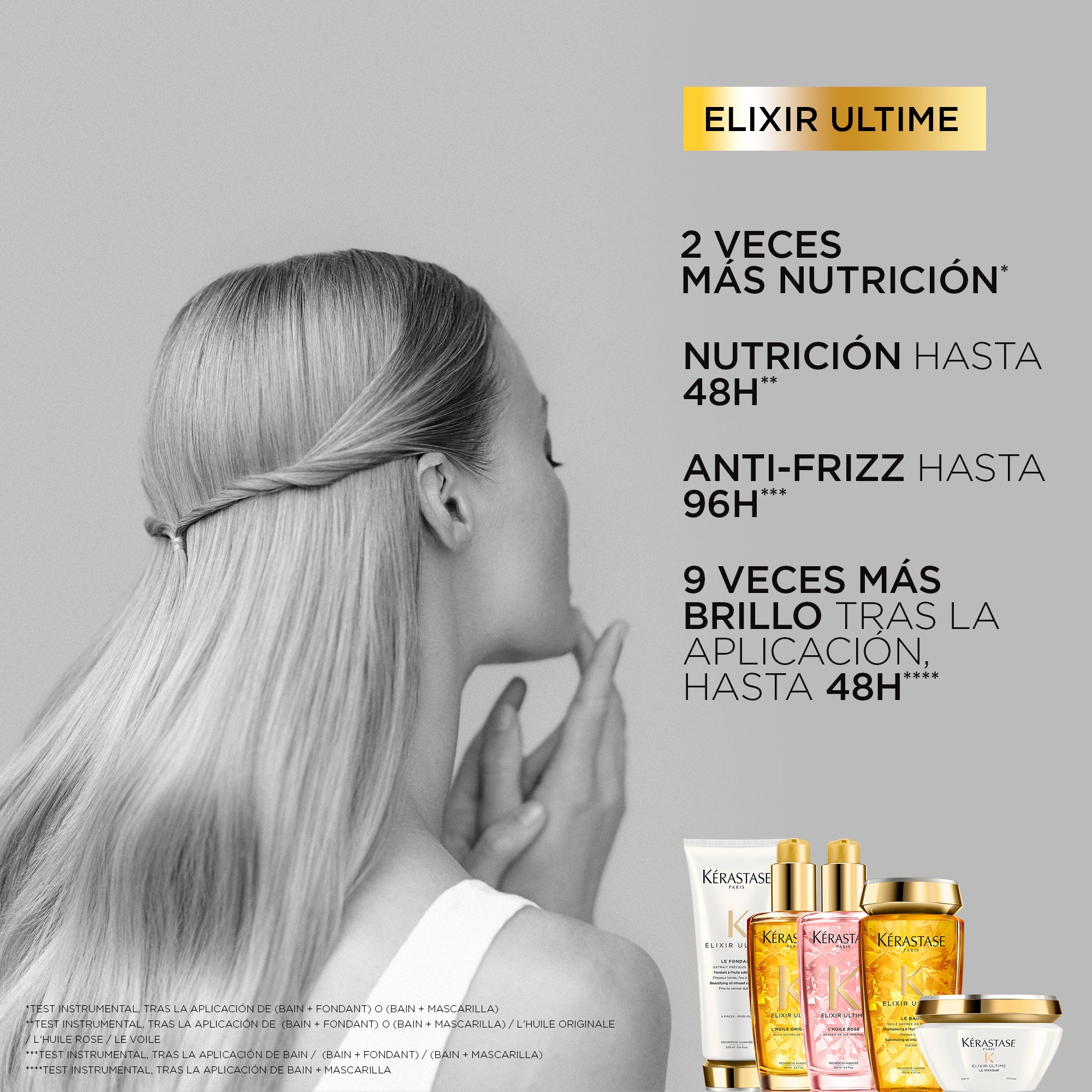 Aceite Kérastase Elixir Ultime Ultime Rose brillo cabello con color 100ml