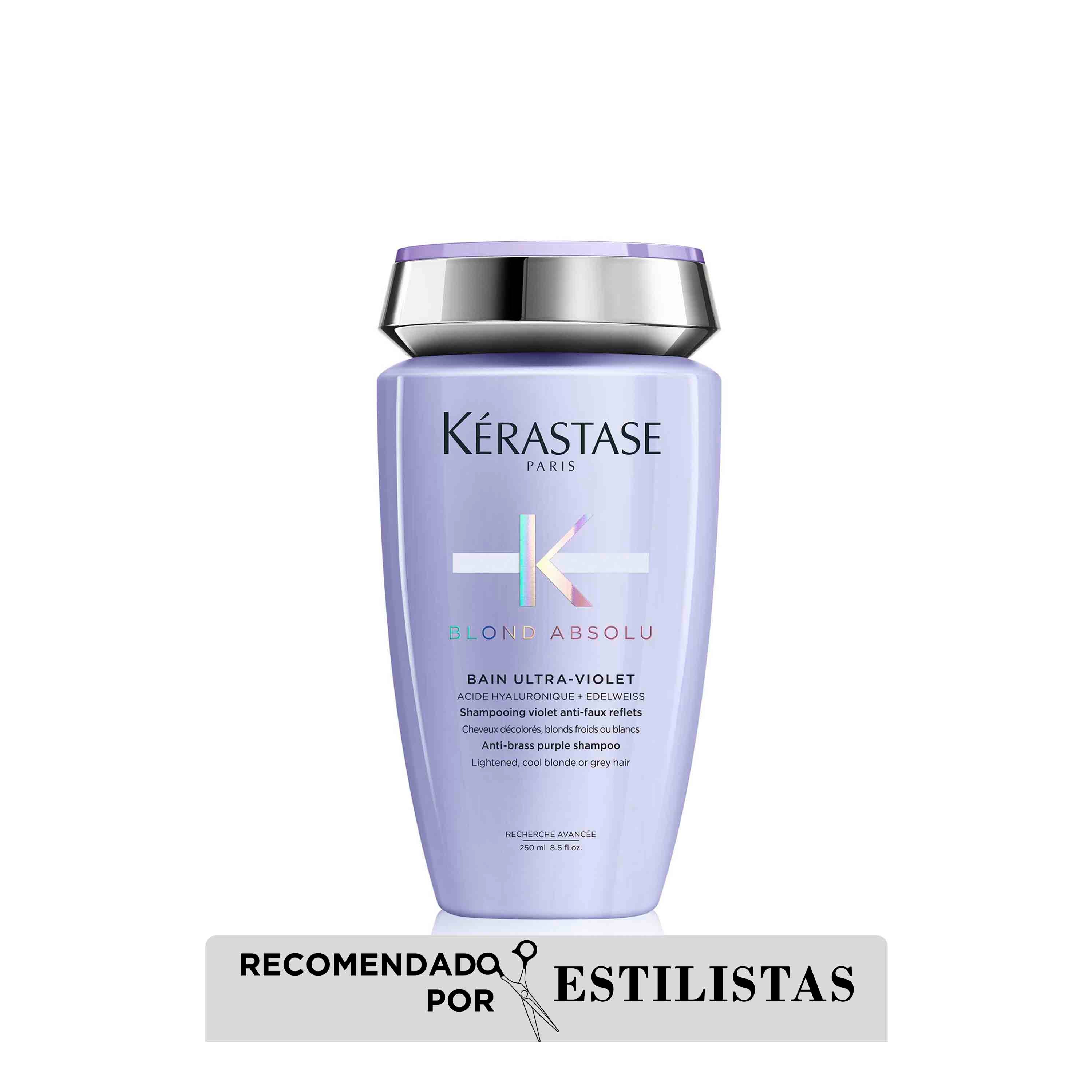 Shampoo Kérastase Blond Absolu Ultra Violet neutraliza tonos amarillos 250ml