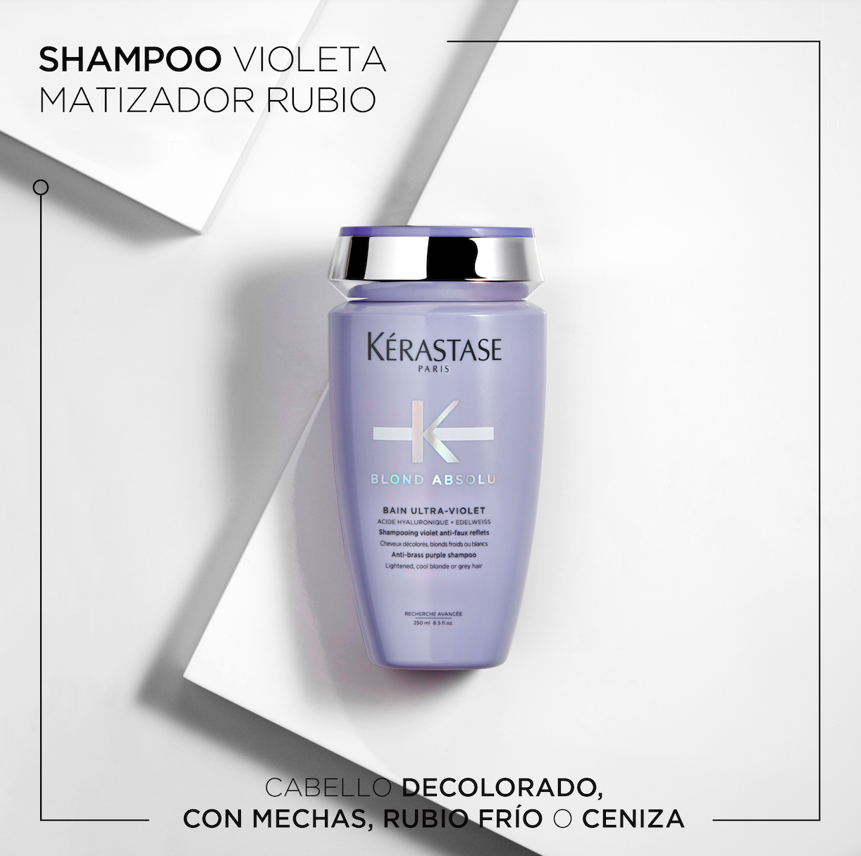 Shampoo Kérastase Blond Absolu Ultra Violet neutraliza tonos amarillos 250ml