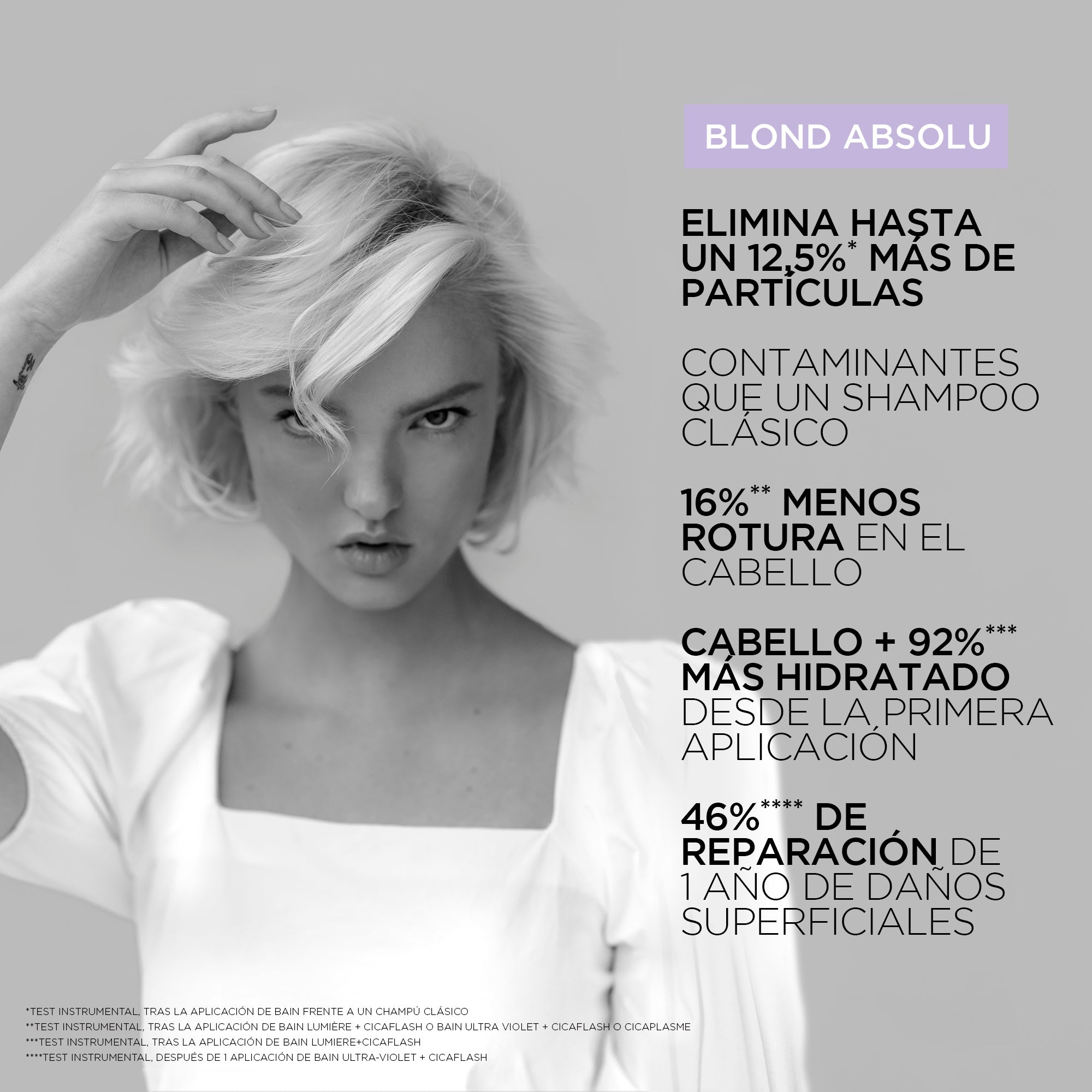 Shampoo Kérastase Blond Absolu Ultra Violet neutraliza tonos amarillos 250ml