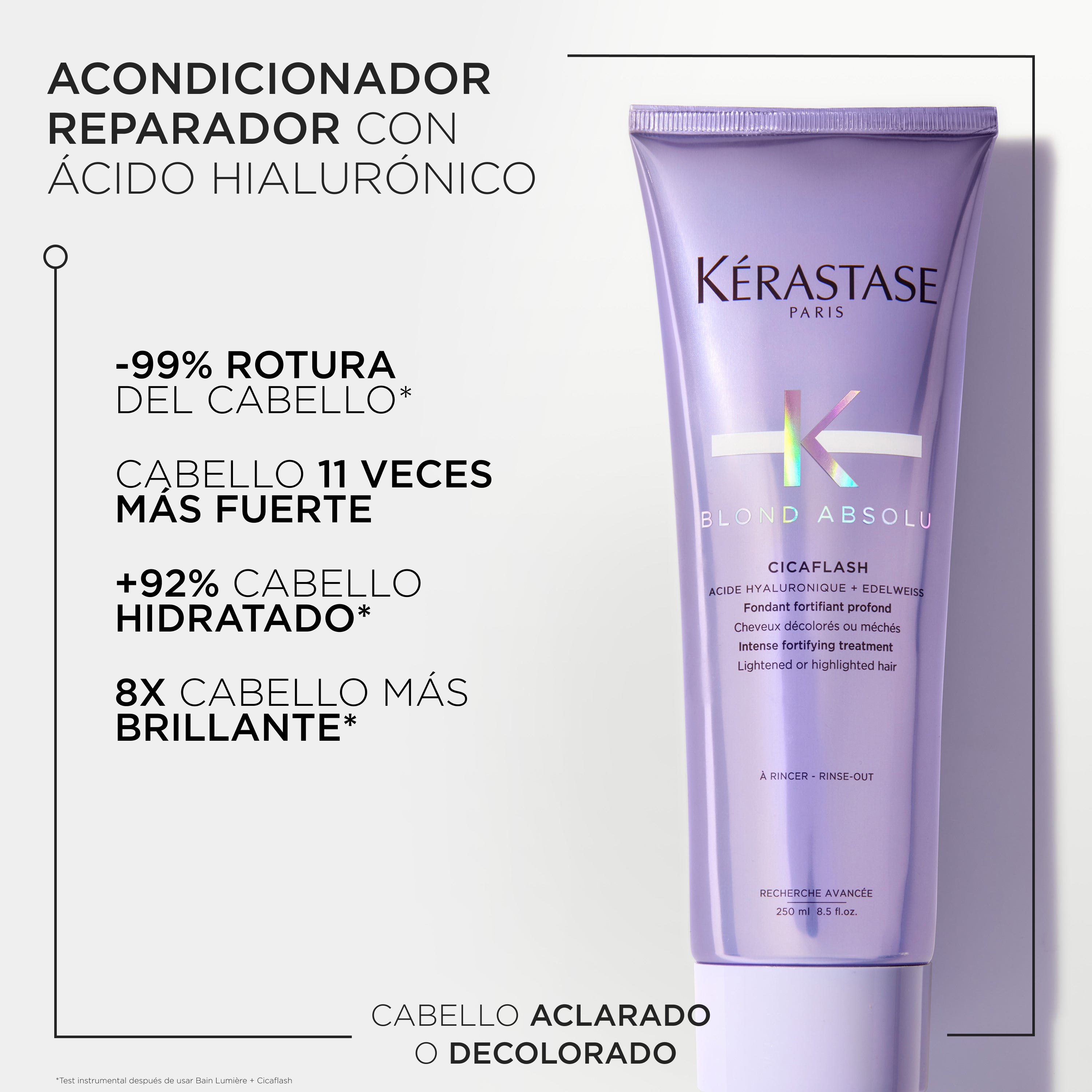 Acondicionador Kérastase Blond Absolu Cicaflash cuidado rubio 250ml