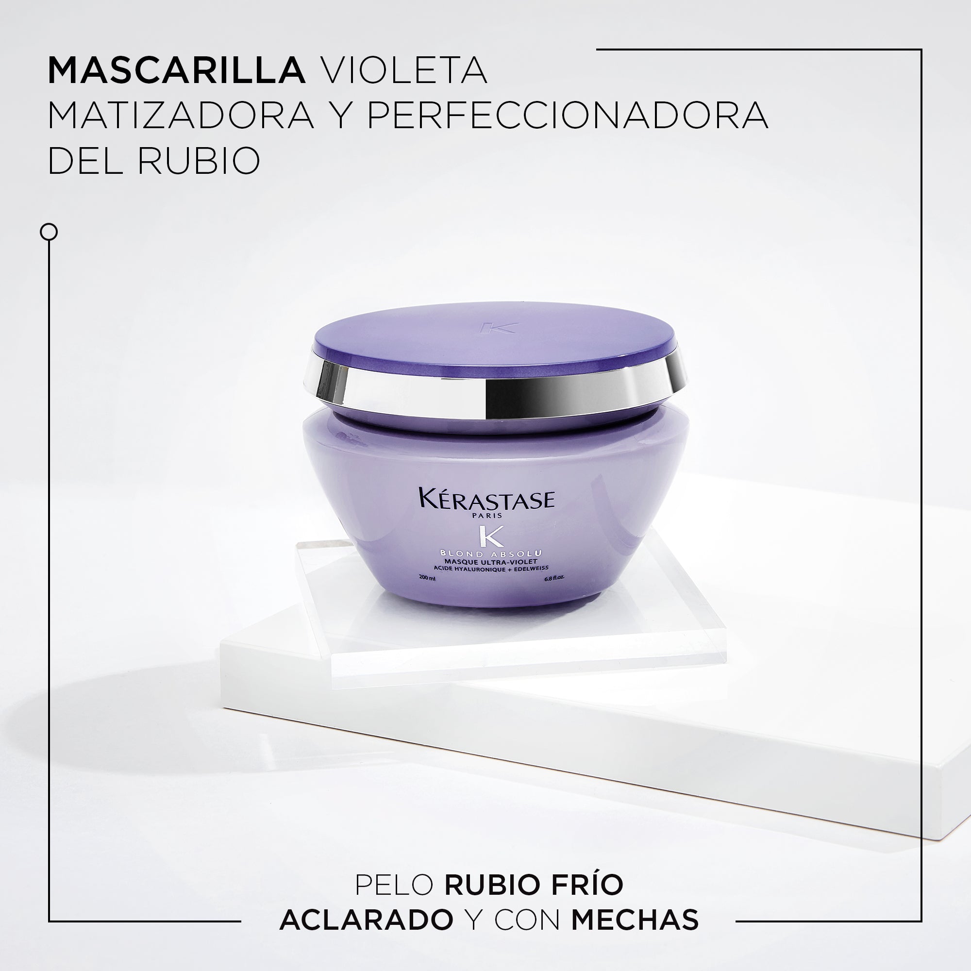 Mascarilla Kérastase Blond Absolu Ultra Violet neutraliza rubios 200ml