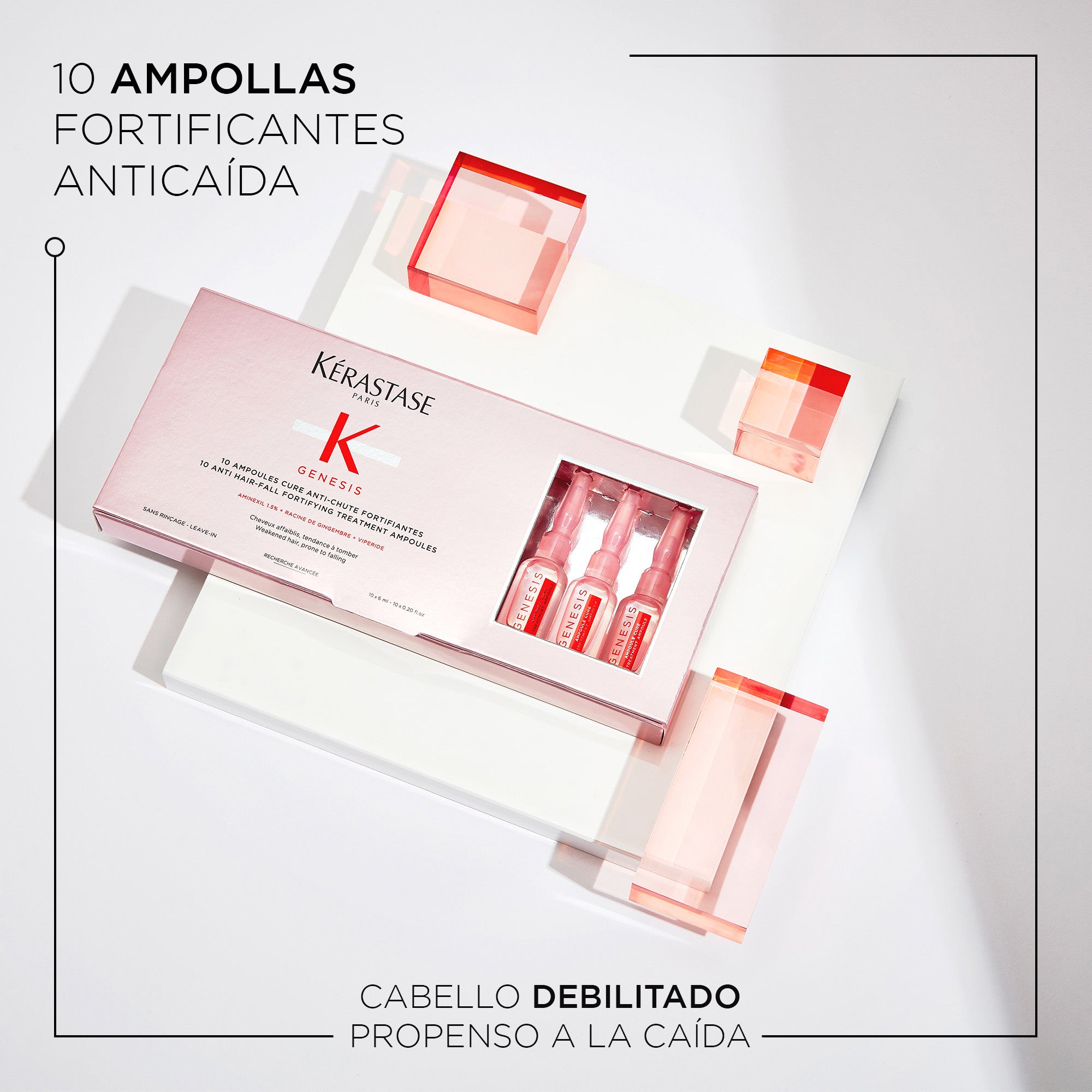 Tratamiento ampollas Kérastase Genesis anticaída 10uds x6ml