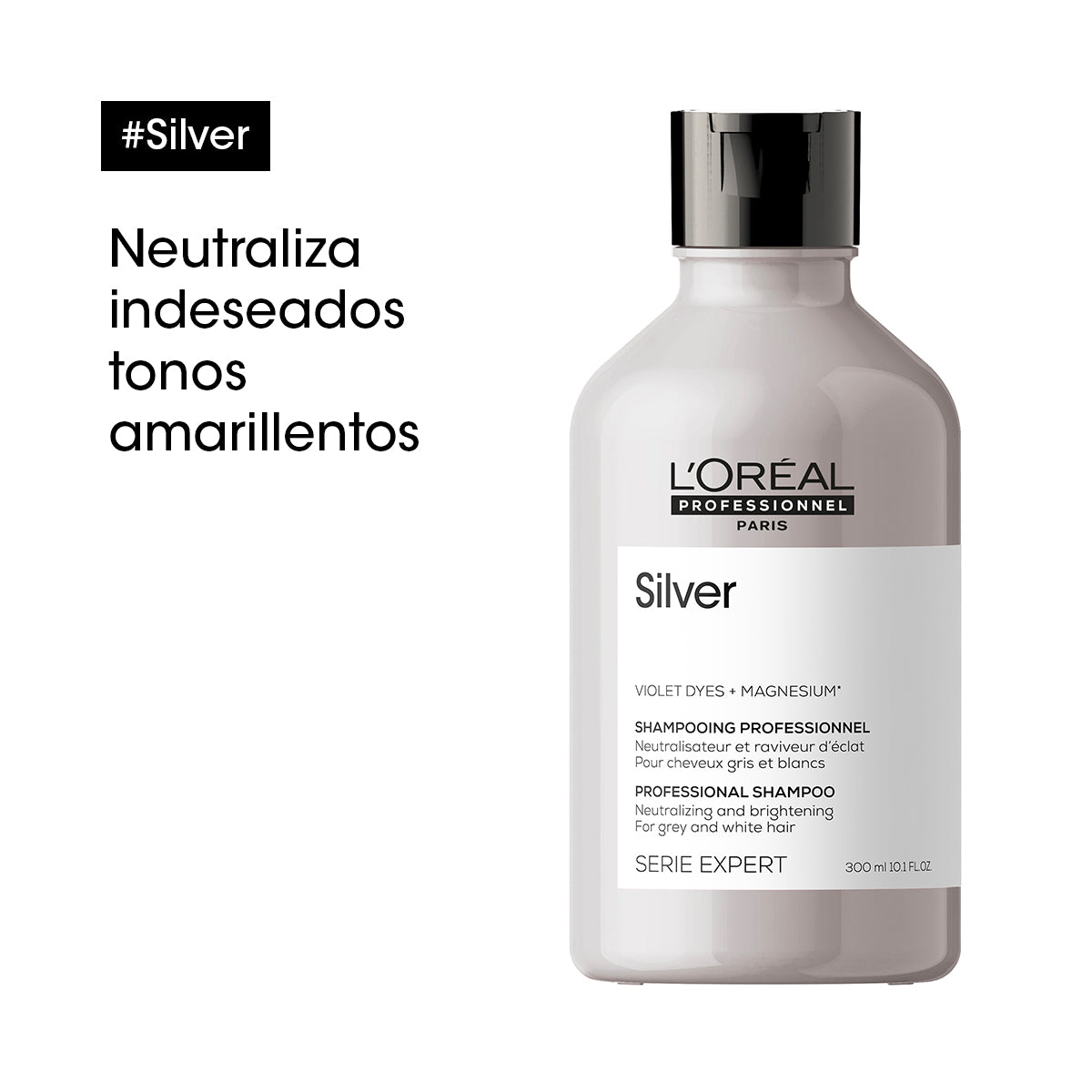 Shampoo Silver cuidado del cabello blanco Loreal professionnel 300ml