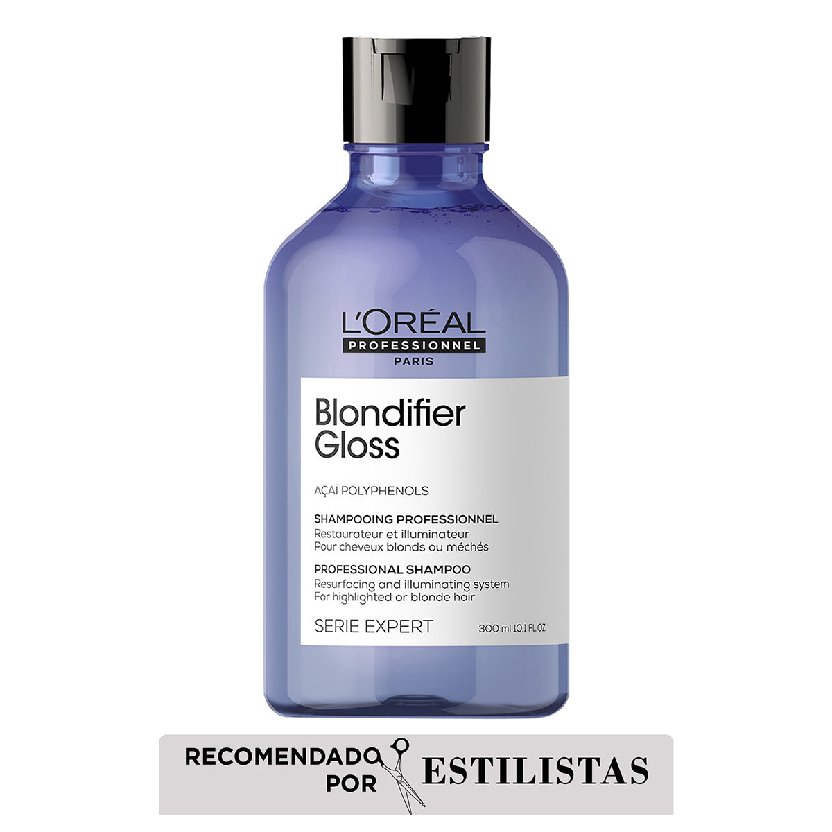 Shampoo Blondifier gloss nutrición y cuidado del rubio Loreal professionnel 300ml