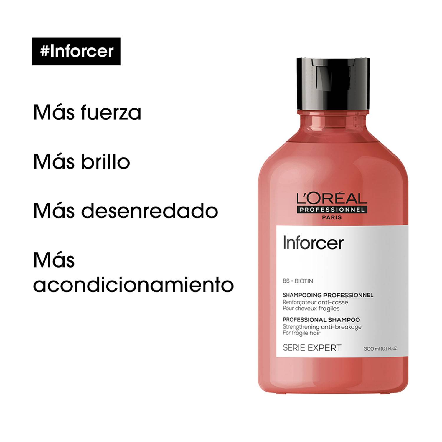 Shampoo Inforcer fortalece el cabello Loreal professionnel 300ml