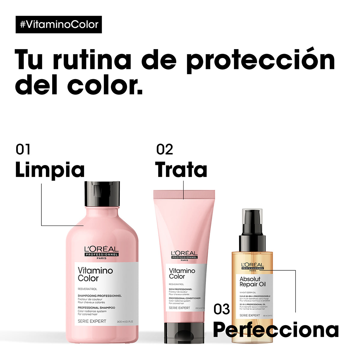 Shampoo Vitamino Color protección cabello con color L'Oréal Professionnel 300ml