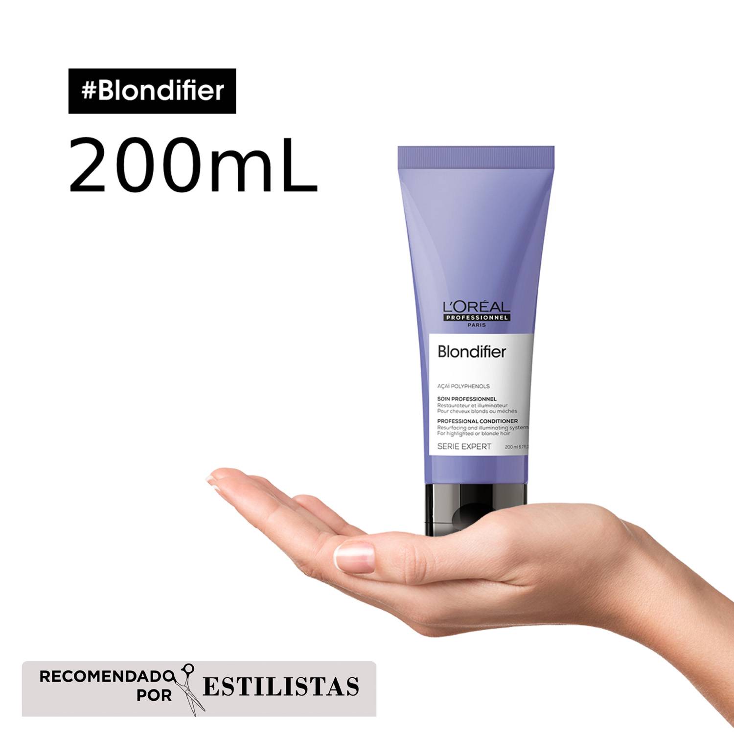 Acondicionador Blondifier brillo para cabello rubio L'Oréal Professionnel 200ml