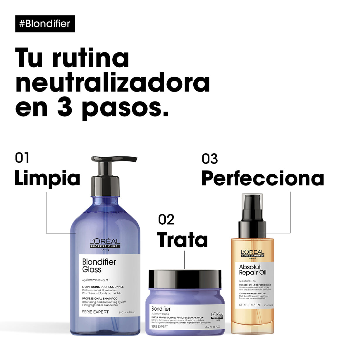 Mascarilla Blondifier nutrición y cuidado del rubio L'Oréal Professionnel 250ml