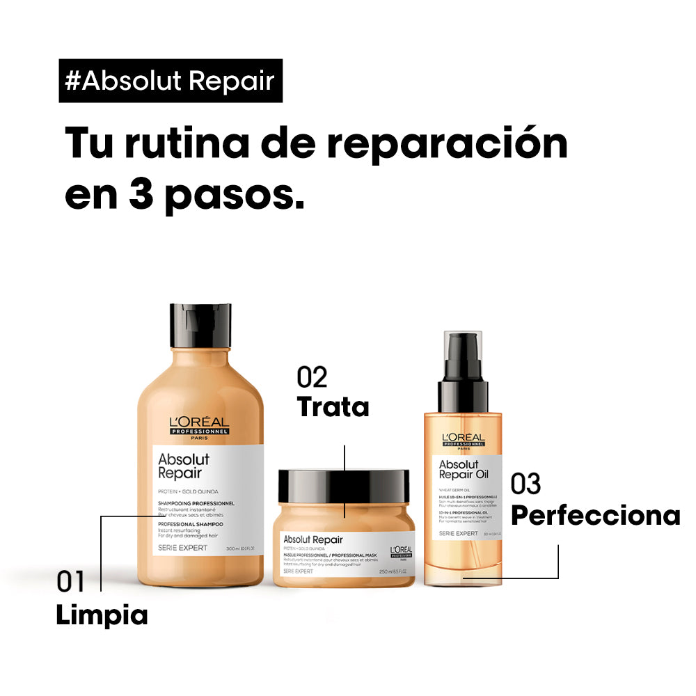 Aceite Absolut Repair 10 en 1 cabello dañado L'Oréal Professionnel 90ml