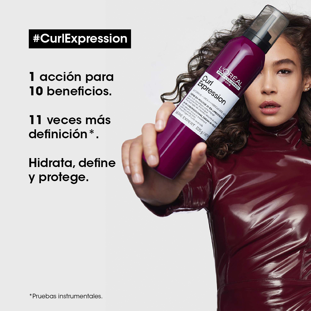 Crema en mousee Curl Expression cuidado cabello rizado Loreal professionnel 250ML