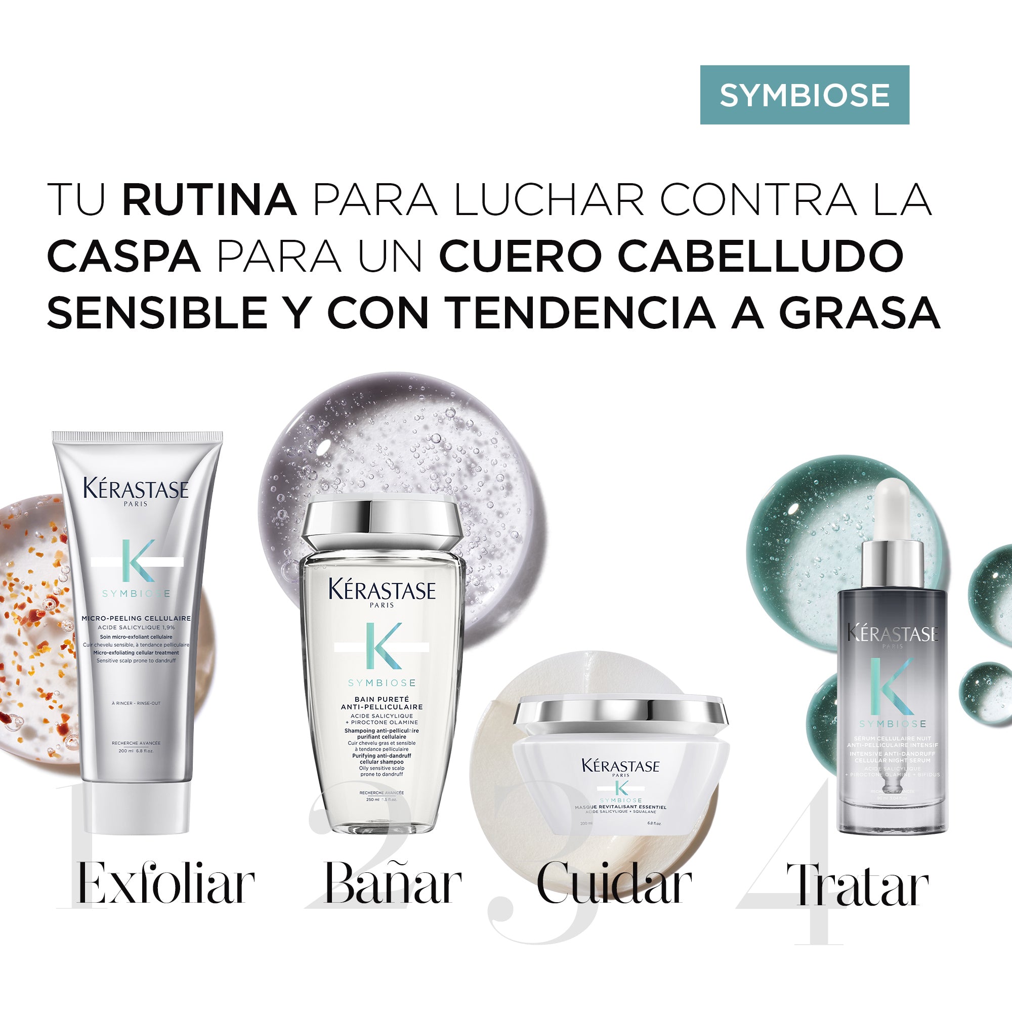 Shampoo Symbiose Creme anti caspa Cuero cabelludo seco 250ml