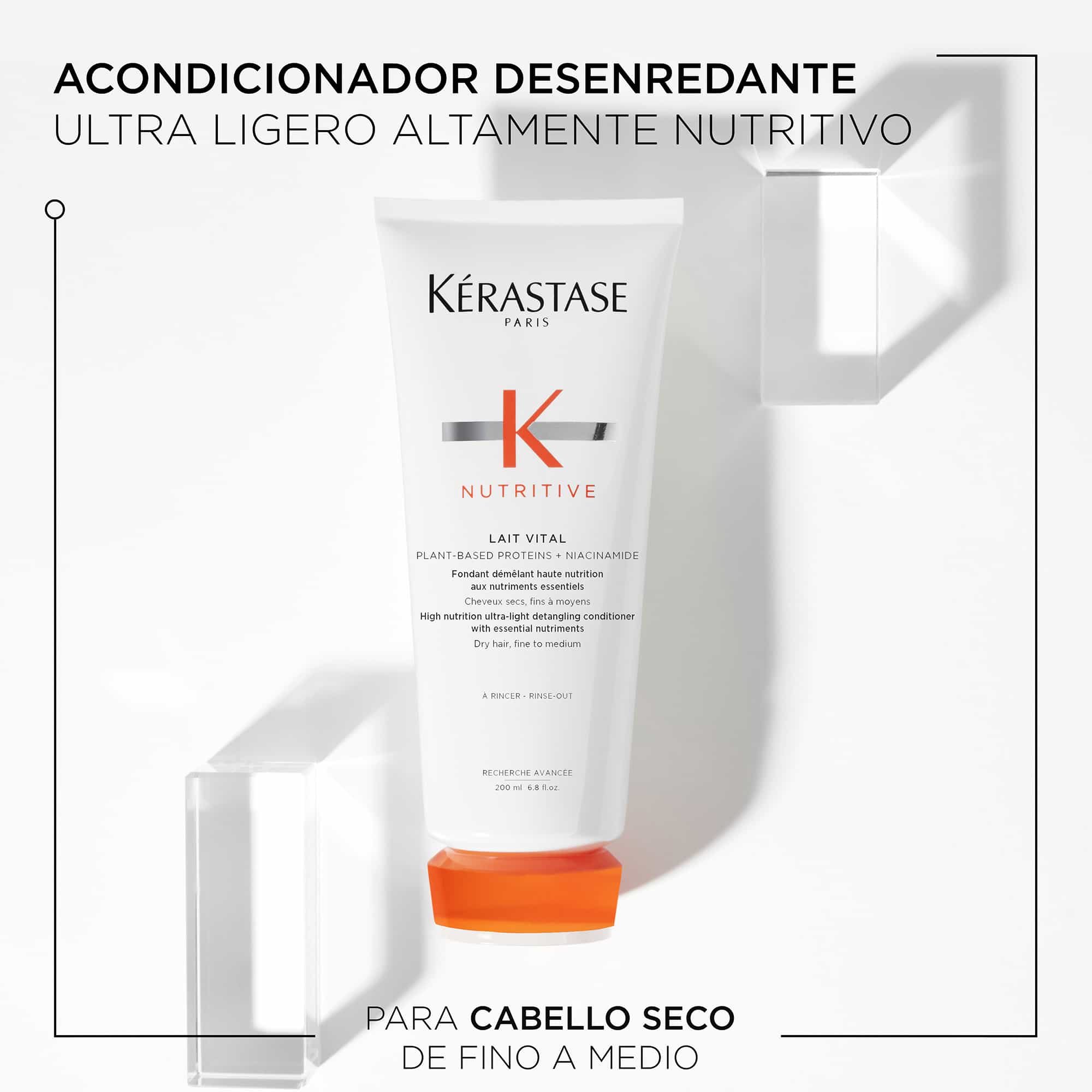 Acondicionador Nutritive Kérastase Lait Vital Desenredante para Cabello Seco 200ml