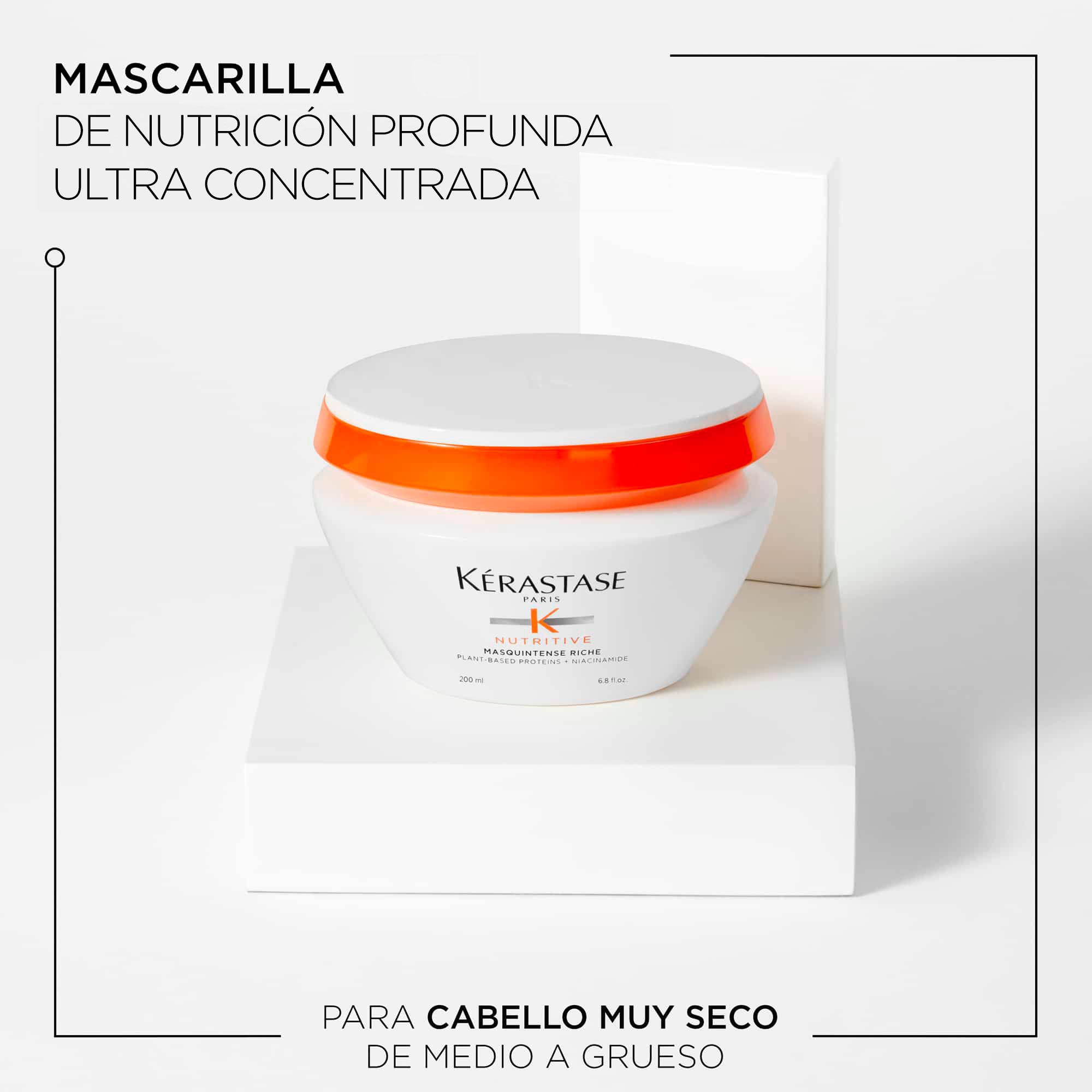 Mascarilla Kérastase Nutritive Masquintense Riche para cabello muy seco 200ml