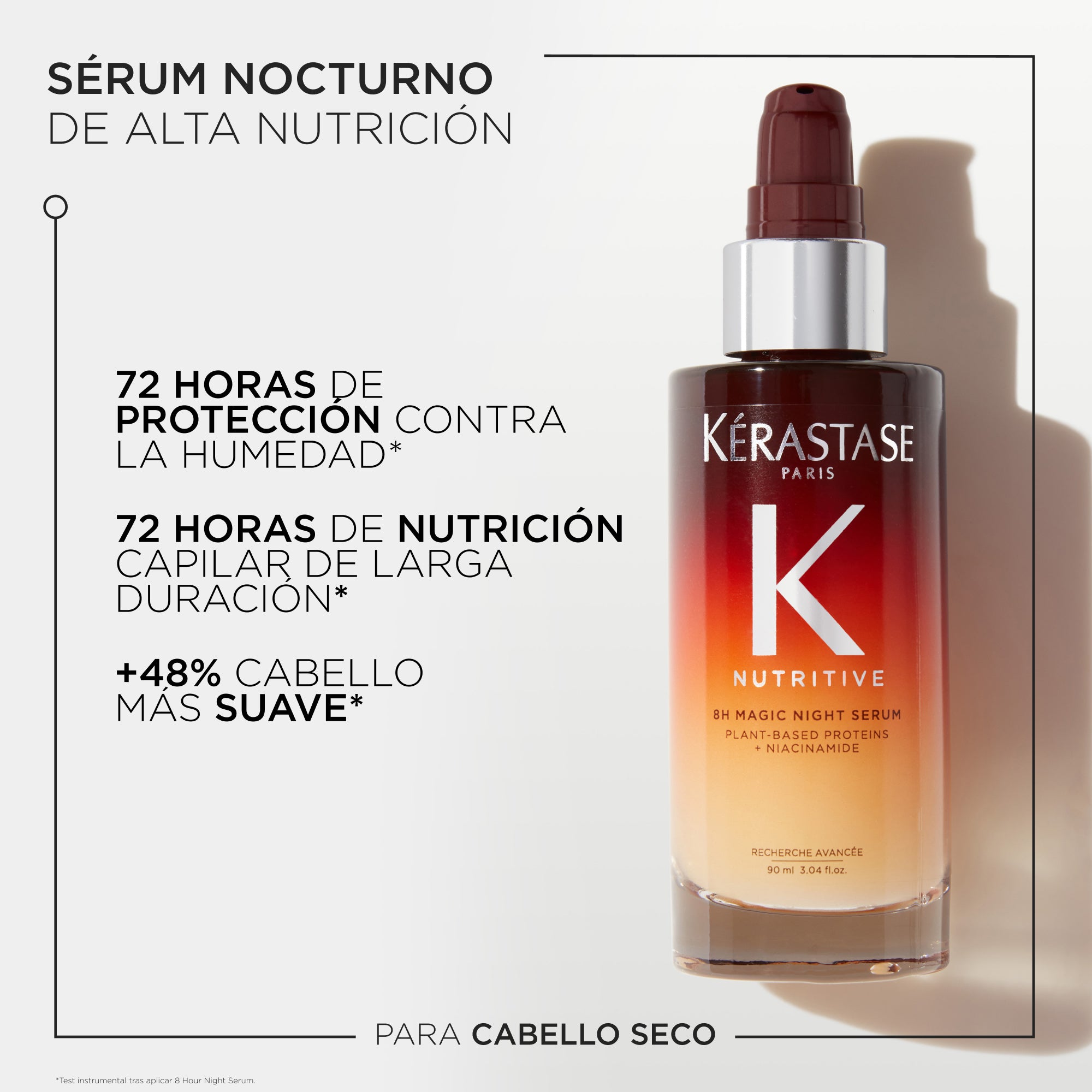 Sérum Kérastase Nutritive 8H Magic Night nutrición nocturna para cabello seco 90ml