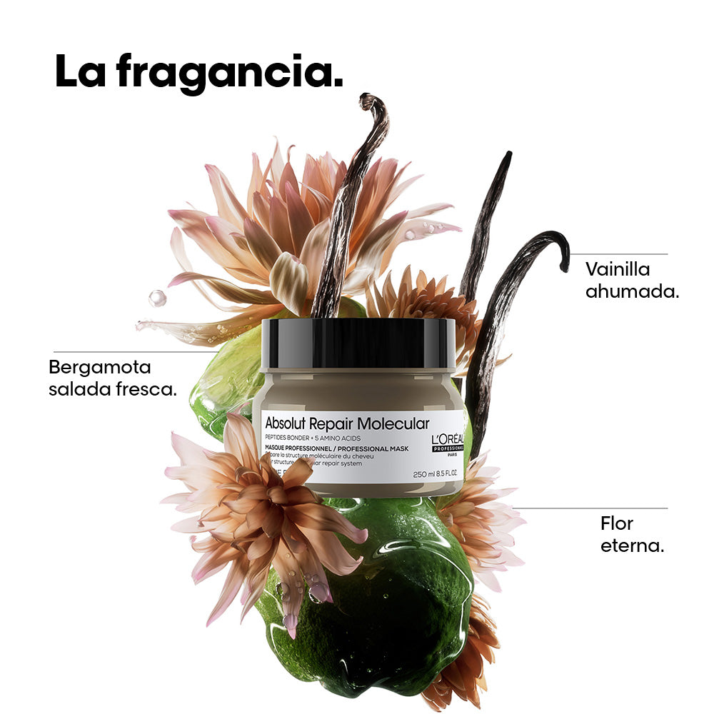 Mascarilla Absolut Repair Molecular reparación cabello dañado L'Oréal Professionnel 250ml