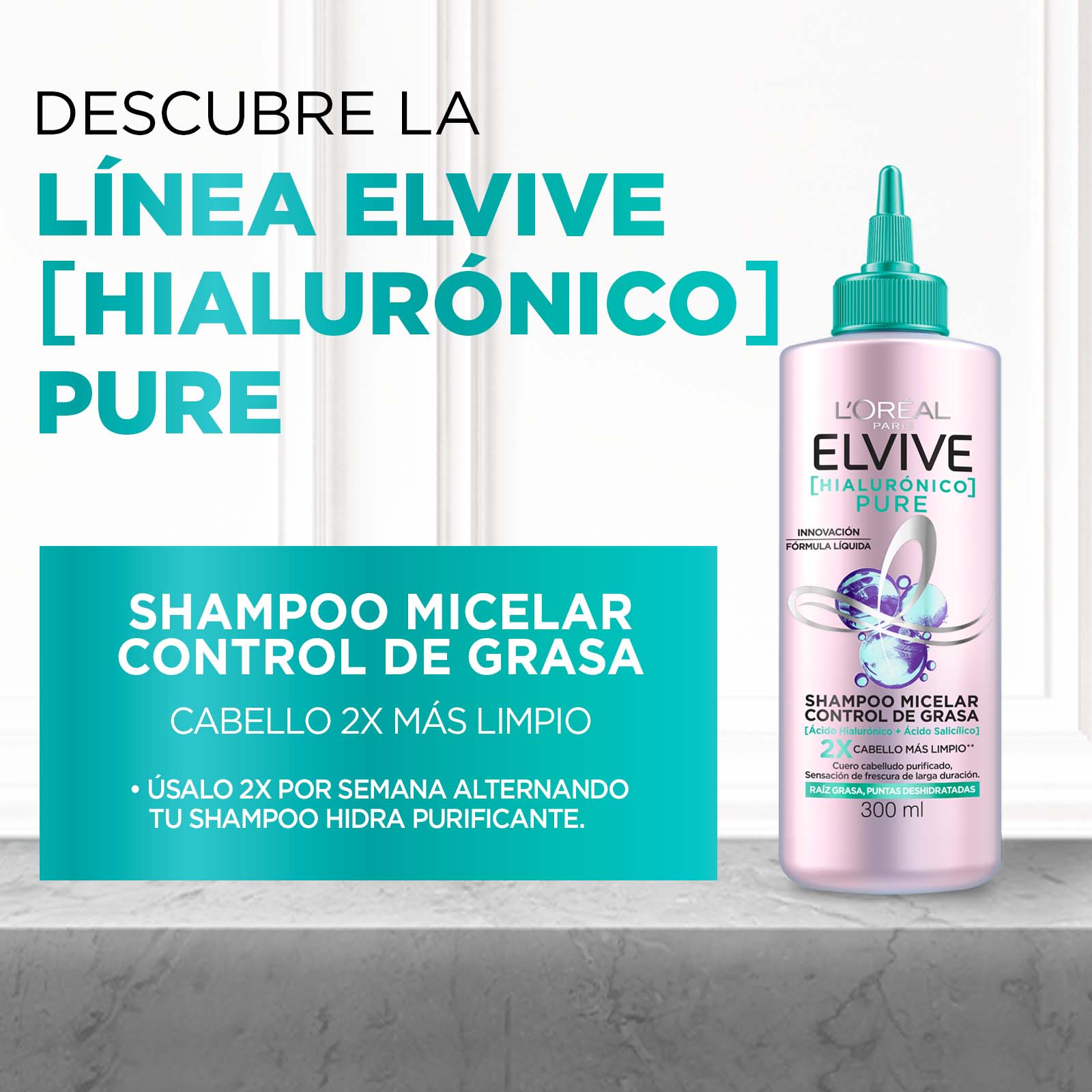 Elvive Ha Pure Micellar Shampoo 300ml