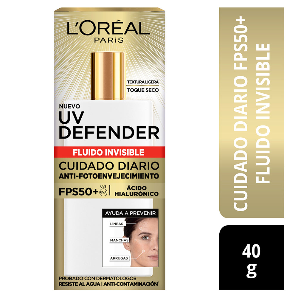 L'oreal Paris UV Defender Fluido FPS+50 - 40G