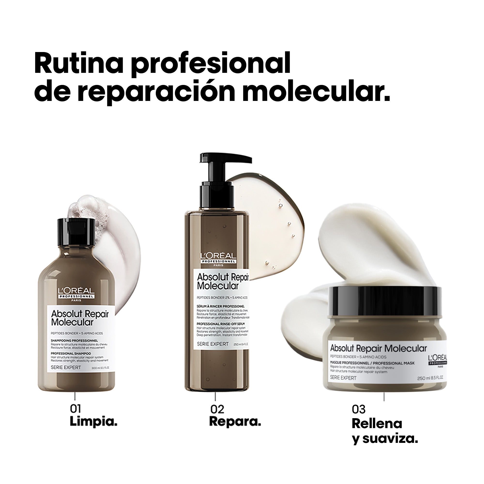 Mascarilla Absolut Repair Molecular reparación cabello dañado L'Oréal Professionnel 250ml