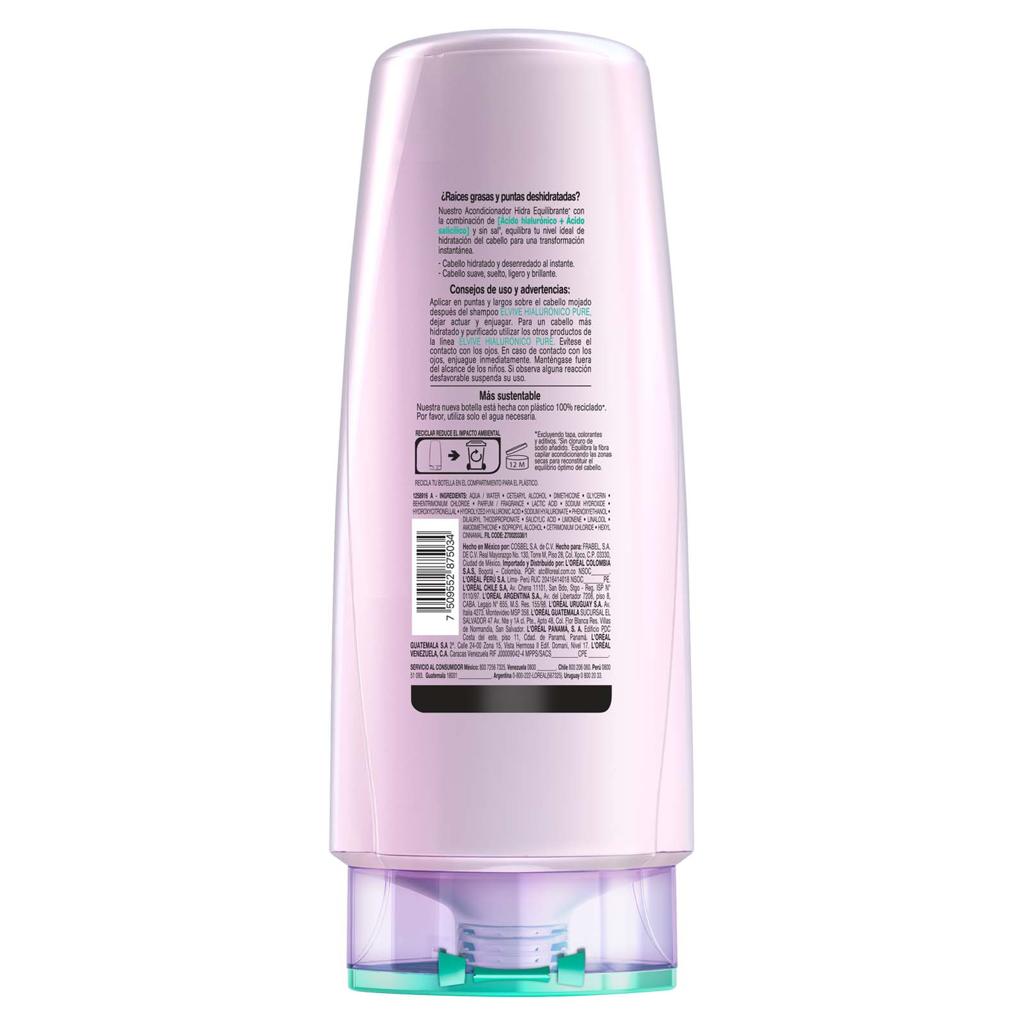 Elvive Pure Acondicionador Hialuronico 680ml